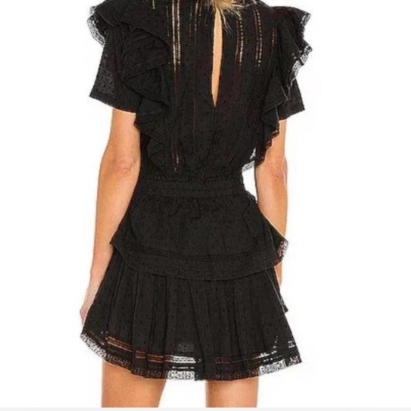 Elegant Black Ruffle Dress - Picture 2 of 3